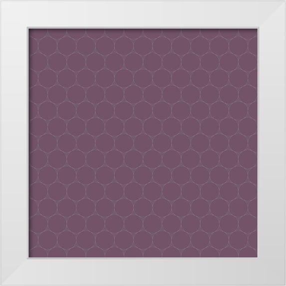 Grayscale 15x15 White Modern Wood Framed Museum Art Print Titled - Small Isometric Hive VIII