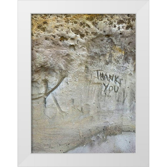 Grayscale 15x18 White Modern Wood Framed Museum Art Print Titled - Sand Wall IV
