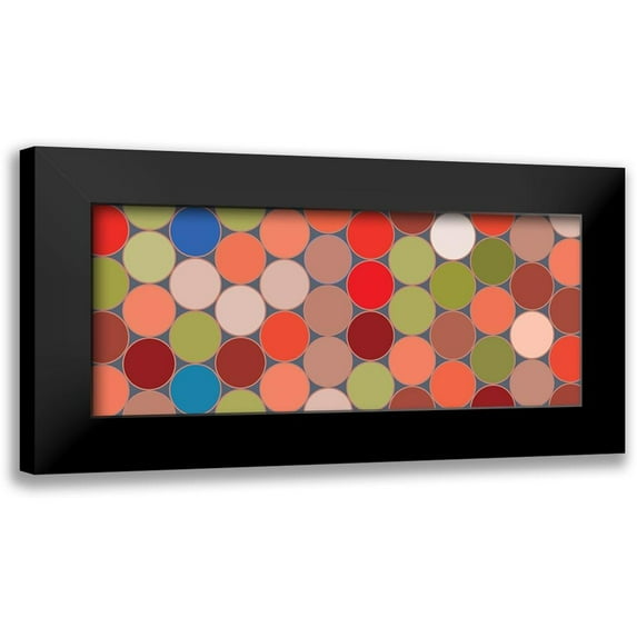 Grayscale 18x10 Black Modern Framed Museum Art Print Titled - Bright Circles XII