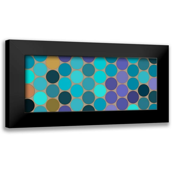 Grayscale 18x10 Black Modern Framed Museum Art Print Titled - Cool Circles VI
