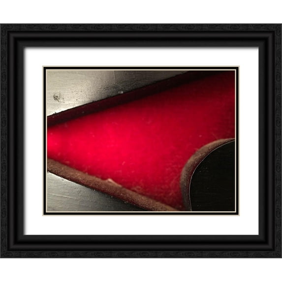 Grayscale 18x15 Black Ornate Wood Framed with Double Matting Museum Art Print Titled - Wood Carving III