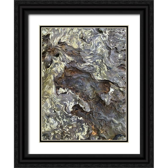 Grayscale 19x24 Black Ornate Wood Framed with Double Matting Museum Art Print Titled - The Scream IV