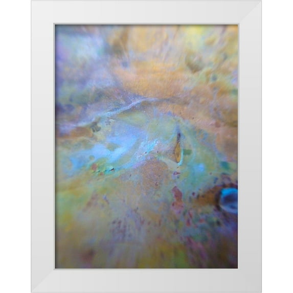 Grayscale 19x24 White Modern Wood Framed Museum Art Print Titled - Oxidized Metal IX