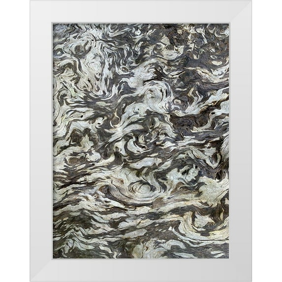 Grayscale 19x24 White Modern Wood Framed Museum Art Print Titled - The Scream VI