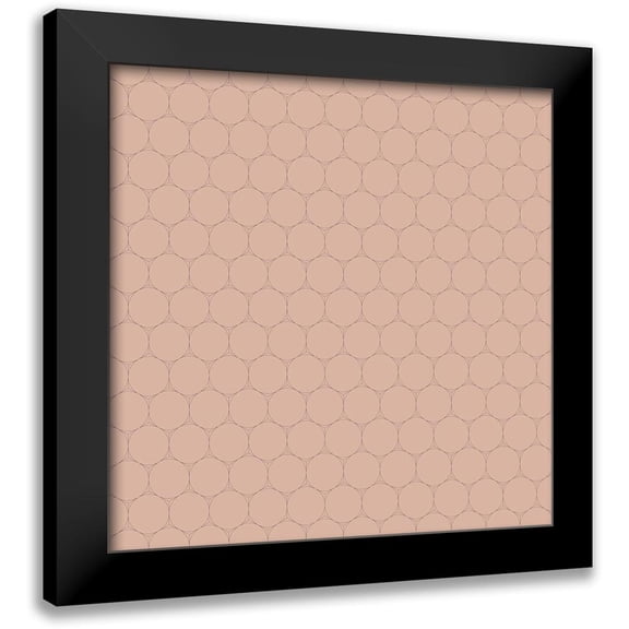 Grayscale 20x20 Black Modern Framed Museum Art Print Titled - Small Isometric Hive XVII