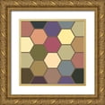thumbnail image 1 of Grayscale 20x20 Gold Ornate Wood Framed with Double Matting Museum Art Print Titled - Soft Hive IV, 1 of 4
