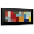thumbnail image 1 of Grayscale 24x12 Black Modern Framed Museum Art Print Titled - Bright Blocks Wide II, 1 of 5