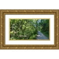 thumbnail image 1 of Grayscale 24x14 Gold Ornate Wood Framed with Double Matting Museum Art Print Titled - Forest Canopy II, 1 of 4
