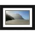 thumbnail image 1 of Grayscale 24x16 Black Ornate Wood Framed with Double Matting Museum Art Print Titled - Foggy Beach I, 1 of 4