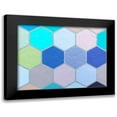 thumbnail image 1 of Grayscale 24x19 Black Modern Framed Museum Art Print Titled - Hexagon Textures VII, 1 of 5