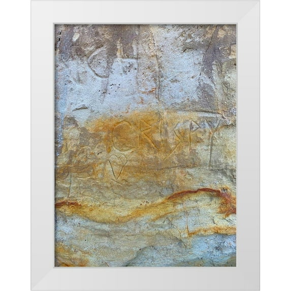 Grayscale 25x32 White Modern Wood Framed Museum Art Print Titled - Sand Wall III