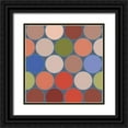 thumbnail image 1 of Grayscale 26x26 Black Ornate Wood Framed with Double Matting Museum Art Print Titled - Bright Circles III, 1 of 4