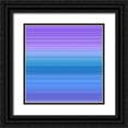 thumbnail image 1 of Grayscale 26x26 Black Ornate Wood Framed with Double Matting Museum Art Print Titled - Cool Pinstripes III, 1 of 4