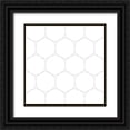 thumbnail image 1 of Grayscale 26x26 Black Ornate Wood Framed with Double Matting Museum Art Print Titled - Isometric Hive XVI, 1 of 4