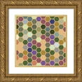 thumbnail image 1 of Grayscale 26x26 Gold Ornate Wood Framed with Double Matting Museum Art Print Titled - Small Hive IX, 1 of 4