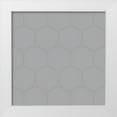thumbnail image 1 of Grayscale 26x26 White Modern Wood Framed Museum Art Print Titled - Isometric Hive IX, 1 of 4