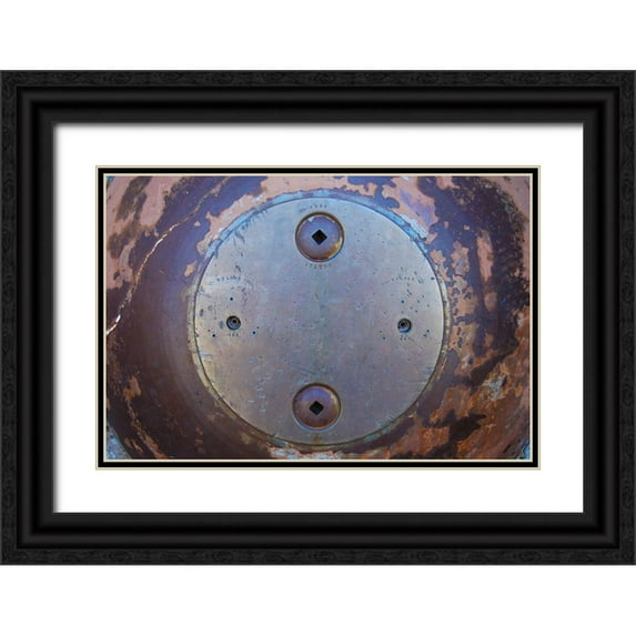 Grayscale 32x23 Black Ornate Wood Framed with Double Matting Museum Art Print Titled - End Cap