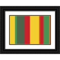 thumbnail image 1 of Grayscale 32x24 Black Ornate Wood Framed with Double Matting Museum Art Print Titled - Bright Stripes XIV, 1 of 4