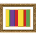 thumbnail image 1 of Grayscale 32x24 Gold Ornate Wood Framed with Double Matting Museum Art Print Titled - Bright Stripes V, 1 of 4