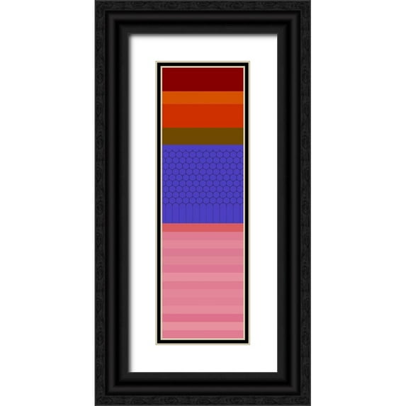 Grayscale 7x14 Black Ornate Wood Framed with Double Matting Museum Art Print Titled - Totem XL