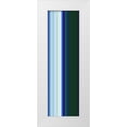 thumbnail image 1 of Grayscale 7x14 White Modern Wood Framed Museum Art Print Titled - Stripe Totem V, 1 of 4