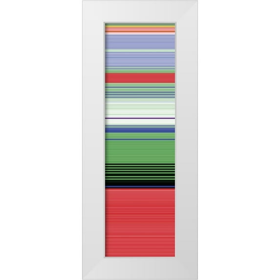 Grayscale 7x14 White Modern Wood Framed Museum Art Print Titled - Totem XXVI