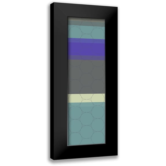 Grayscale 8x18 Black Modern Framed Museum Art Print Titled - Totem XIV