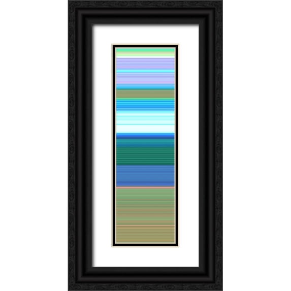 Grayscale 8x18 Black Ornate Wood Framed with Double Matting Museum Art Print Titled - Totem XXXIV