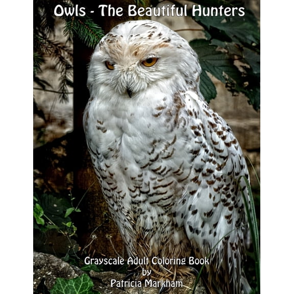Grayscale Adult Coloring: Owls - The Beautiful Hunters : Grayscale Adult Coloring Book (Series #5) (Paperback)