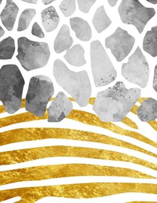 Grayscale and Gold Z and G Canvas Art - Amy Cummings (22 x 28)