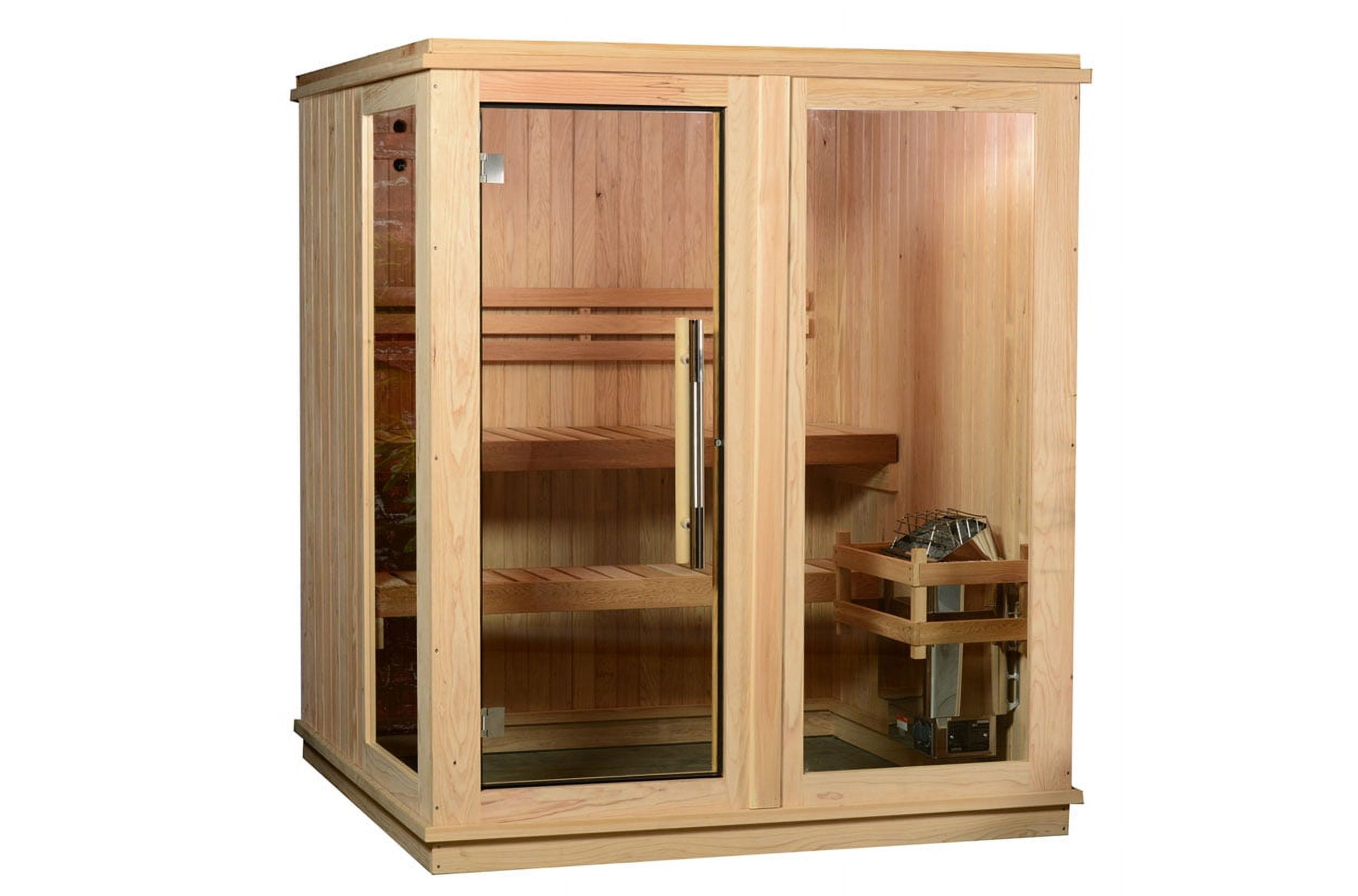 ALMOST HEAVEN SAUNAS Grayson 4-Person Indoor sauna in Rustic Cedar
