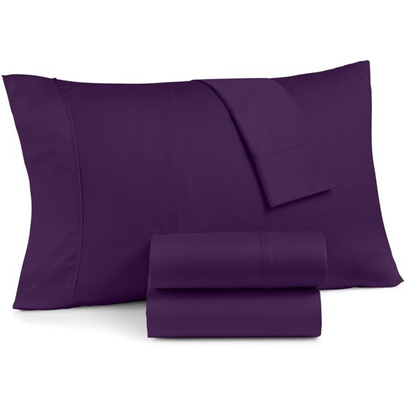 Grayson Collection Bedding Aq Textiles 950 Thread Count Sheet Set 4 Piece Set,Purple,King