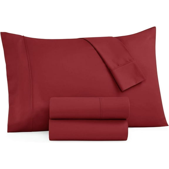 Grayson Collection Bedding Aq Textiles 950 Thread Count Sheet Set 4 Piece Set,Red,King