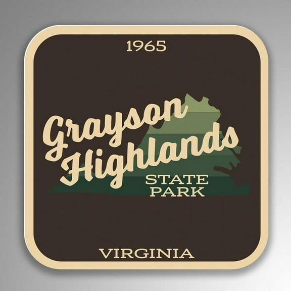 Grayson Highlands State Park Decal Sticker | 4-Inches By 4-Inches | Vinyl Sticker | UV Protective Laminate | SP151
