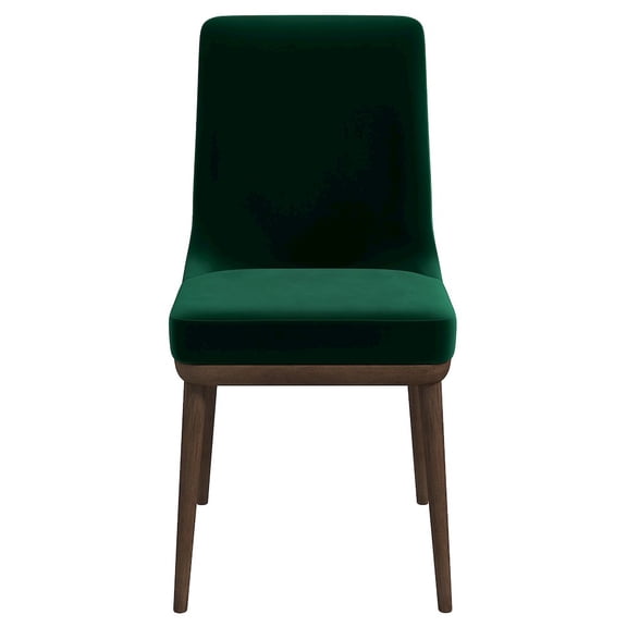 Grayson Mid-Century Modern Velvet Dining Chair in Green (Set of 2)