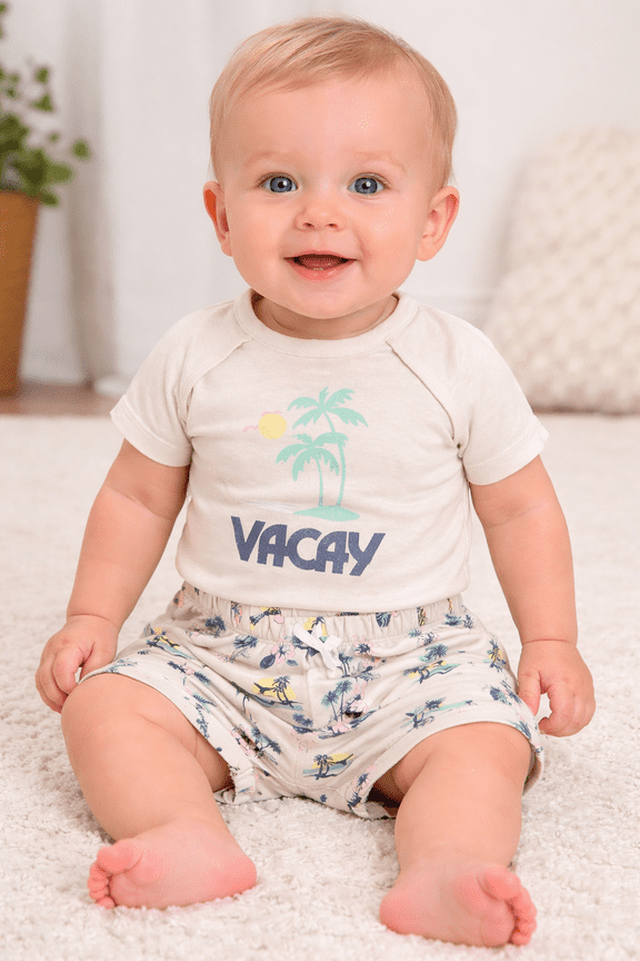 Grayson Mini Baby 2-Piece Vacay Outfit Set, 69 Months