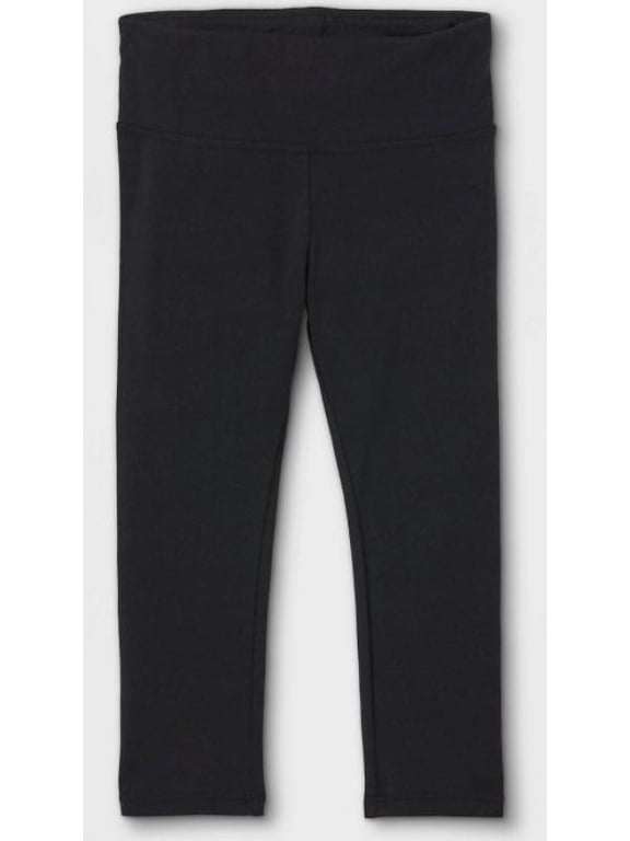 Toddler Girls' Solid Leggings - Black - 18 Months