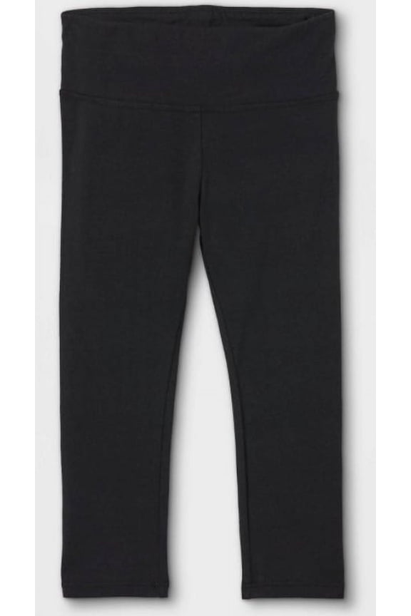 Toddler Girls' Solid Leggings - Black - 18 Months
