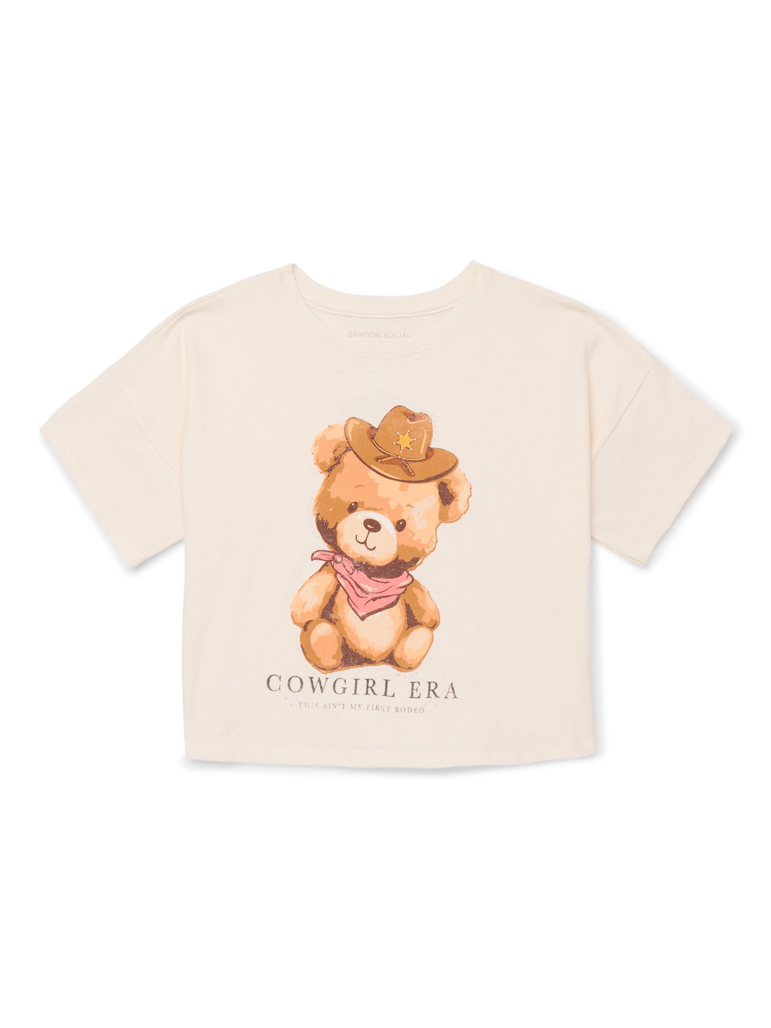 Grayson Social Girl's Cowgirl Era Graphic T-Shirt with Short Sleeves, Sizes 4-18