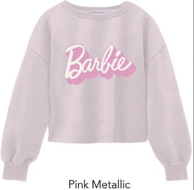 Off White Cotton Barbie Logo Sweatshirt