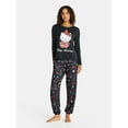 thumbnail image 1 of Grayson Social Hello Kitty Women's Happy Holidays Sleep Tee and Joggers Pajama Set, 2-Piece, Sizes S-3X, 1 of 4