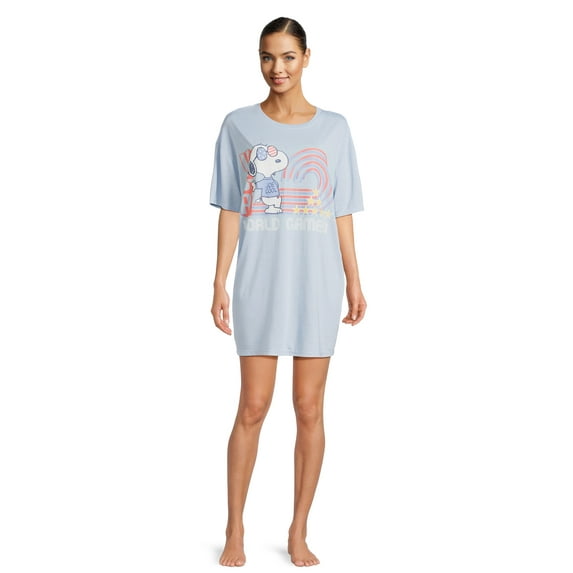 Grayson Social Juniors Oversized Sleepshirt and Scrunchie Set, 2-Piece, Sizes S-3X
