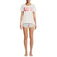 thumbnail image 1 of Grayson Social Women's and Women's Plus Short Sleeve T-Shirt and Shorts Sleep Set, 2-Piece, 1 of 5