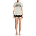 thumbnail image 1 of Grayson Social Women's and Women's Plus Sleep Halloween Short Sleeve Tee and Pajama Short Set, 2pc, 1 of 5