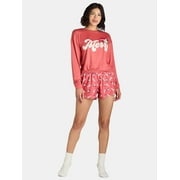 Grayson Social Women’s and Women’s Plus Sleep Tee, Shorts and Socks Pajama Set, 3-Piece, Sizes S-3X