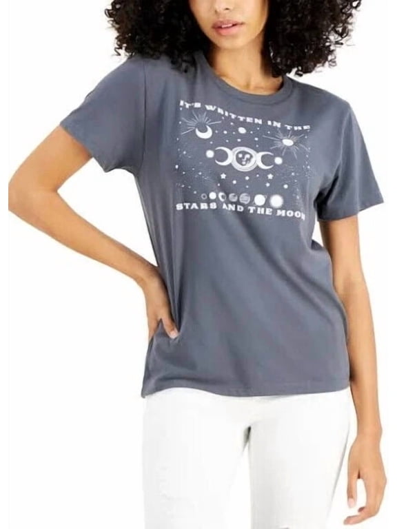 Juniors' Celestial Print Graphic Short-Sleeve T-Shirt sz XS B4HP