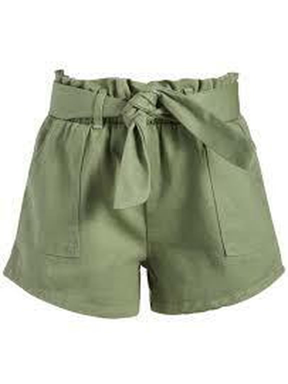 Threads Kids, The Label Big Girls Tie-Belt Cotton Twill Shorts