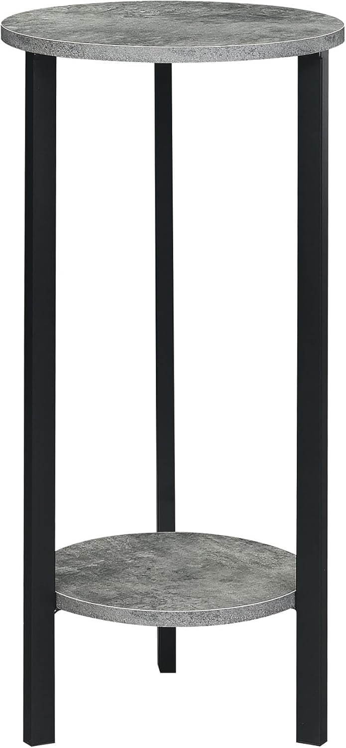 Graystone 31 inch 2 Tier Plant Stand, Cement/Black - Walmart.com