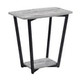 thumbnail image 1 of Graystone End Table Faux Birch/Slate Gray: Urban Industrial, Open Shelf, Sturdy Metal, 1 of 3