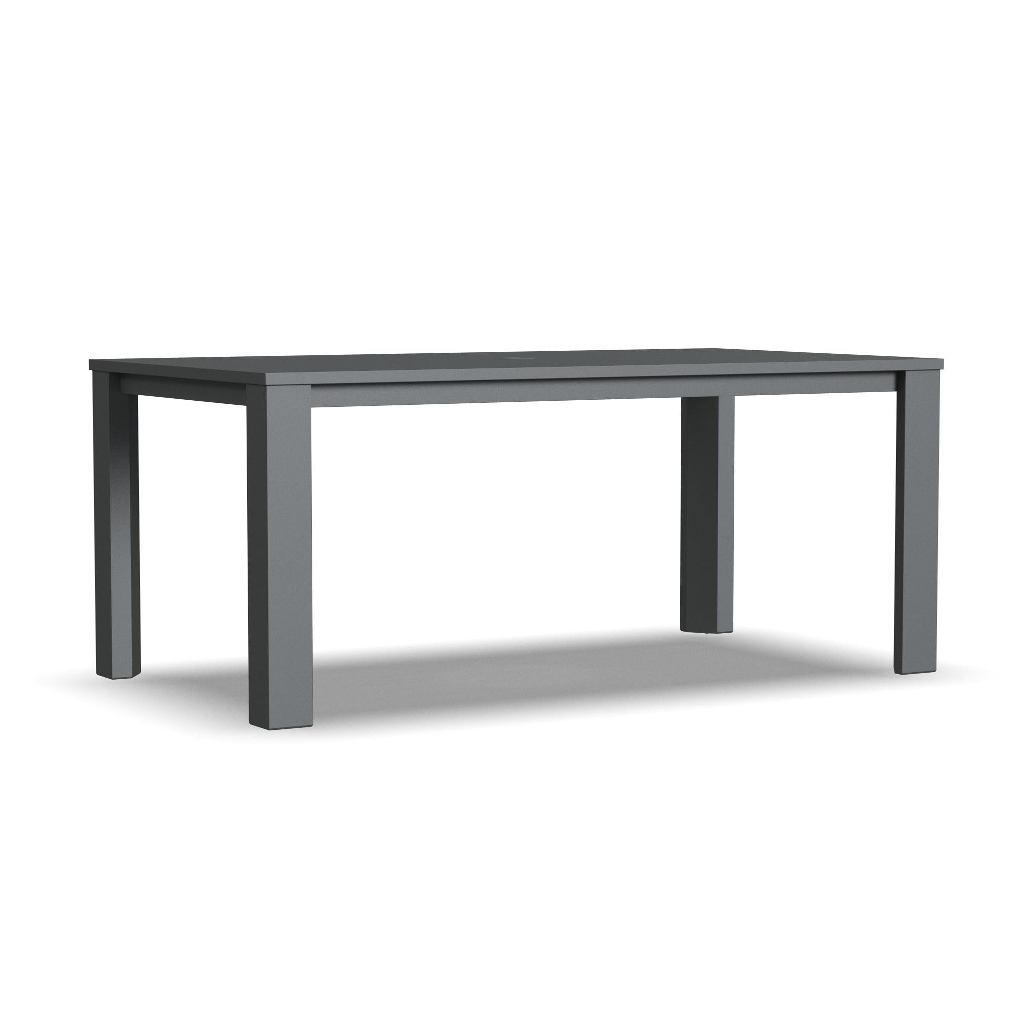 Gray 68" Aluminum Outdoor Dining Table